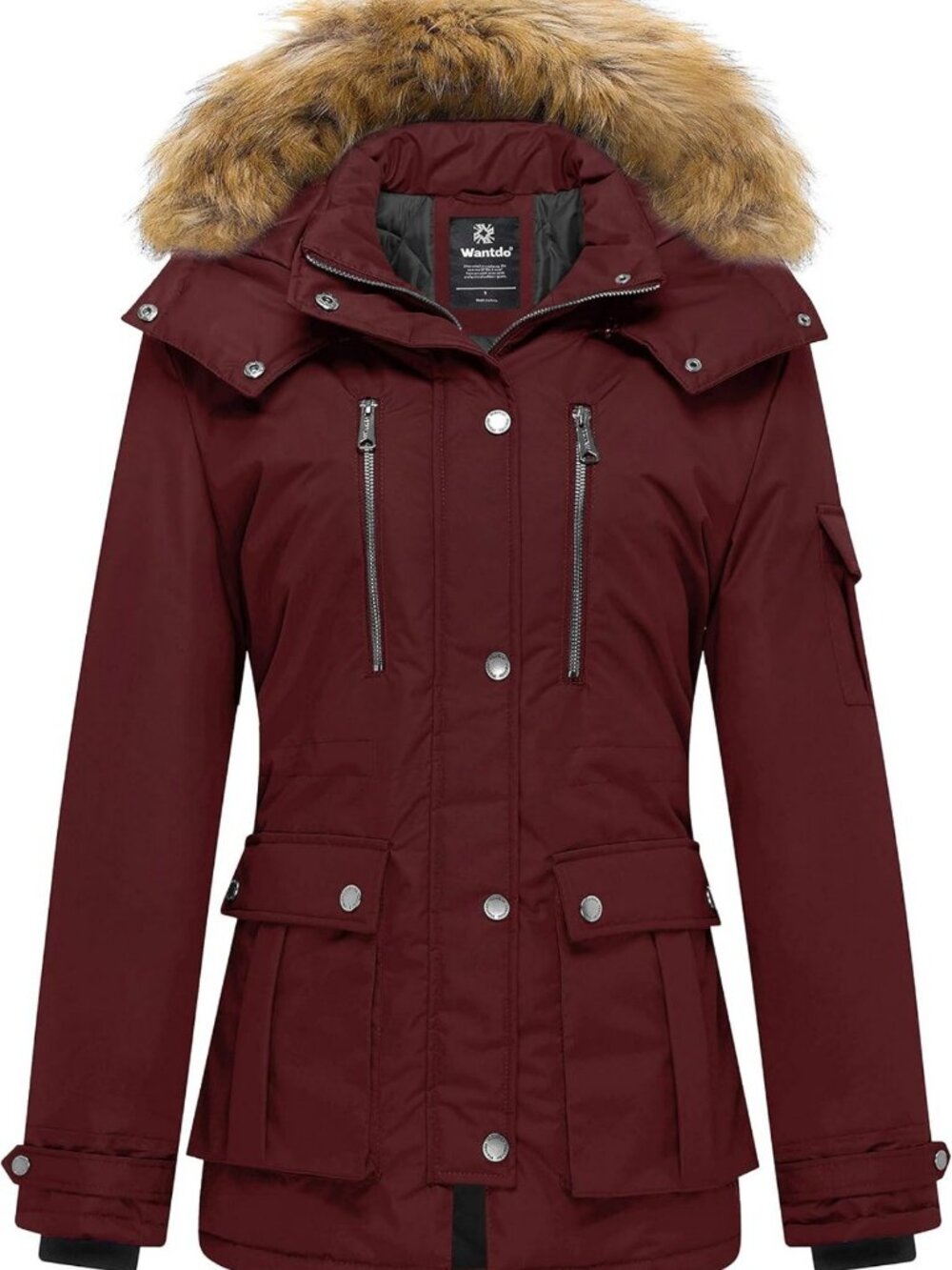 Cozy Women's Quilted Winter Coat, Warm Puffer Jacket, Thick Hooded Parka